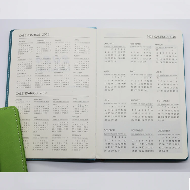 2024 Wholesale Promotional A5 Hardcover PU Leather Journal Diary Notebooks Daily Planner Gift