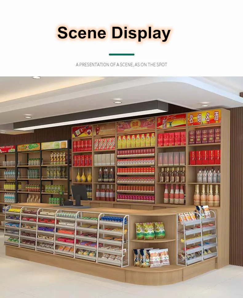 Wooden Supermarket Checkout Counter For Boutique Shop Stationery Shop ...