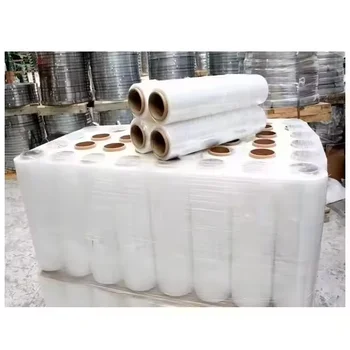 Lldpe Transparent 50cm x 300m Plastic Film Wrap Moisture Proof Soft Packaging with Strong Tensile Force Pallet Stretch Wrap