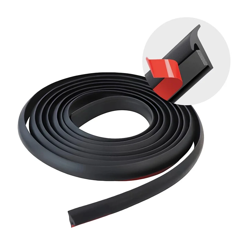 Modern Flexible PVC T-Shape Weather Strip Gap Blocker Self-Adhesive Insulation Seal for Car Door Window Modern Design Accessory
