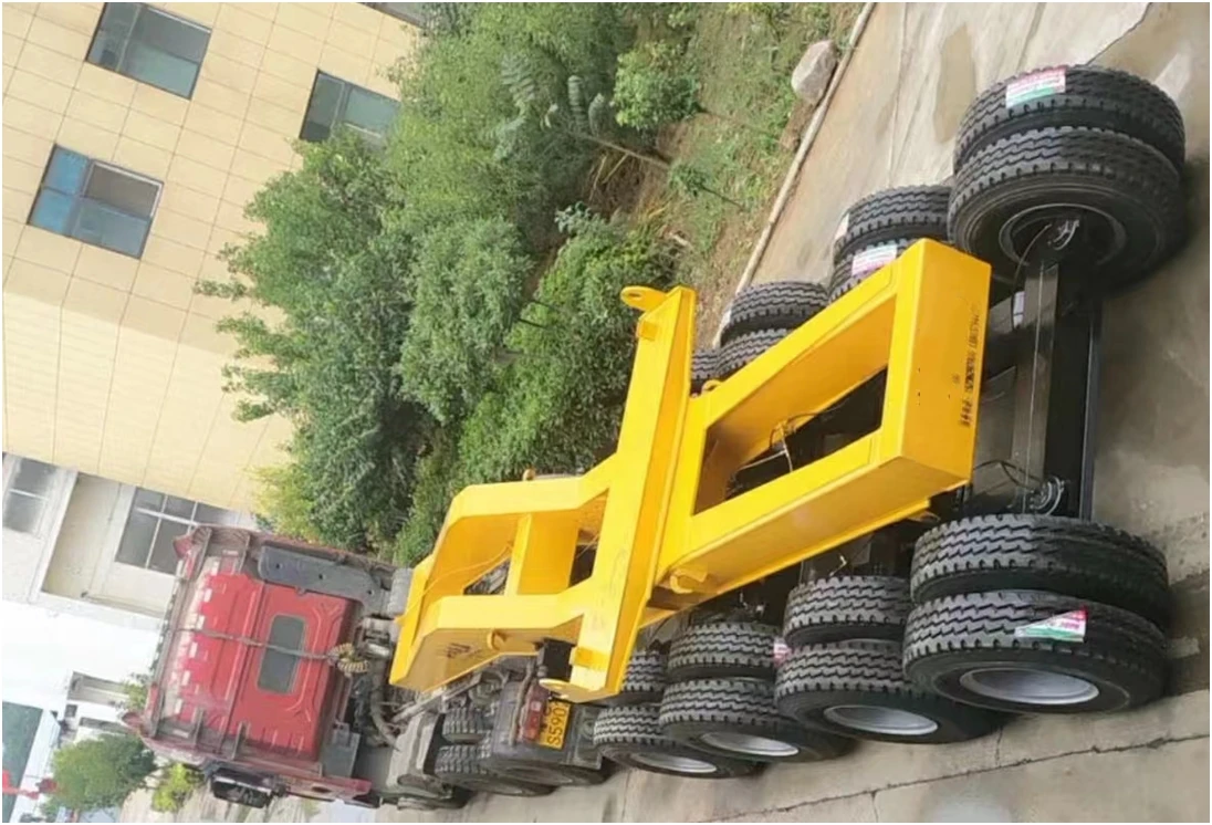 Factory Customized 80Tons Low Bed Construction Dolly Semi Trailer for Long Girder Beam Transport