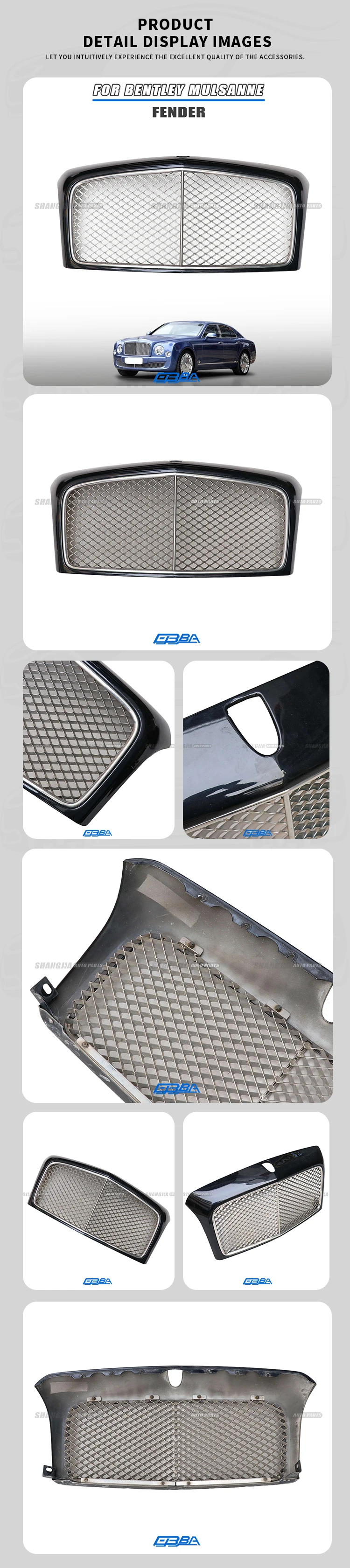 Hot Sale Car Accessories Aluminum Car Radiator Grille For Bentley Mulsanne Used Original supplier