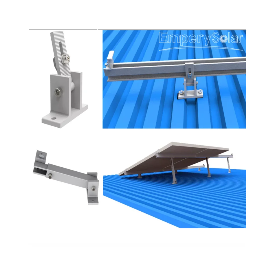 Adjustable PV Panel Solar Panel Rotating Bracket for Roof and Ground Mounting Carport Installation with Anodized Finish
