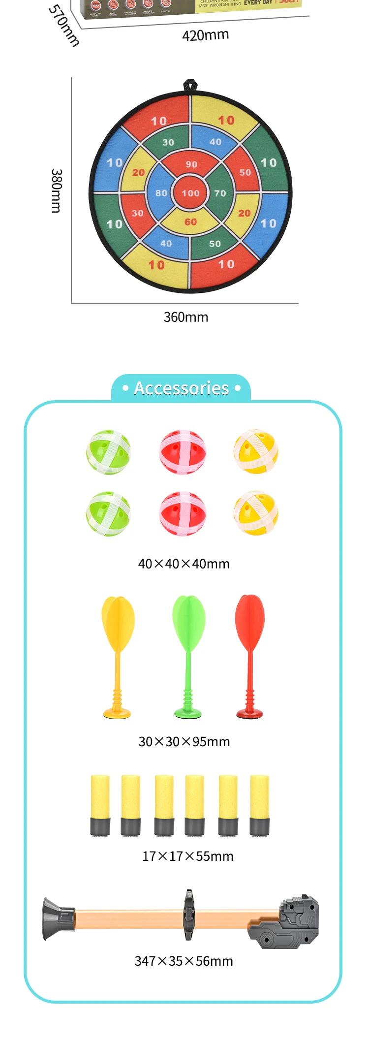 5 In 1 Golfspel Set Sport Speelgoed Uitdaging Kleverige Ballen Buiten Spel Golf - Foto 9