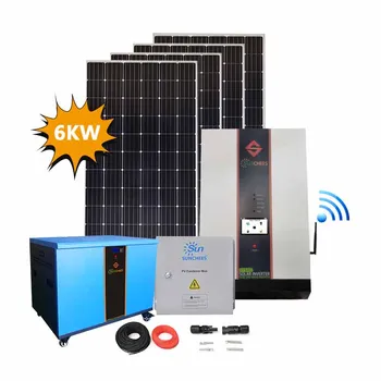 6000w Off Grid Solar System Packages Kit Solar System With Backup ...