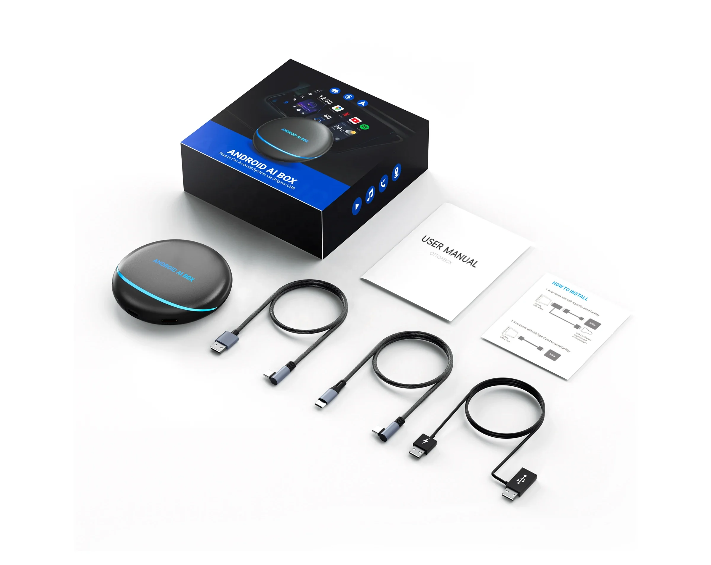 Android 12 Wireless Carplay AI BOX - Universal Compatibility