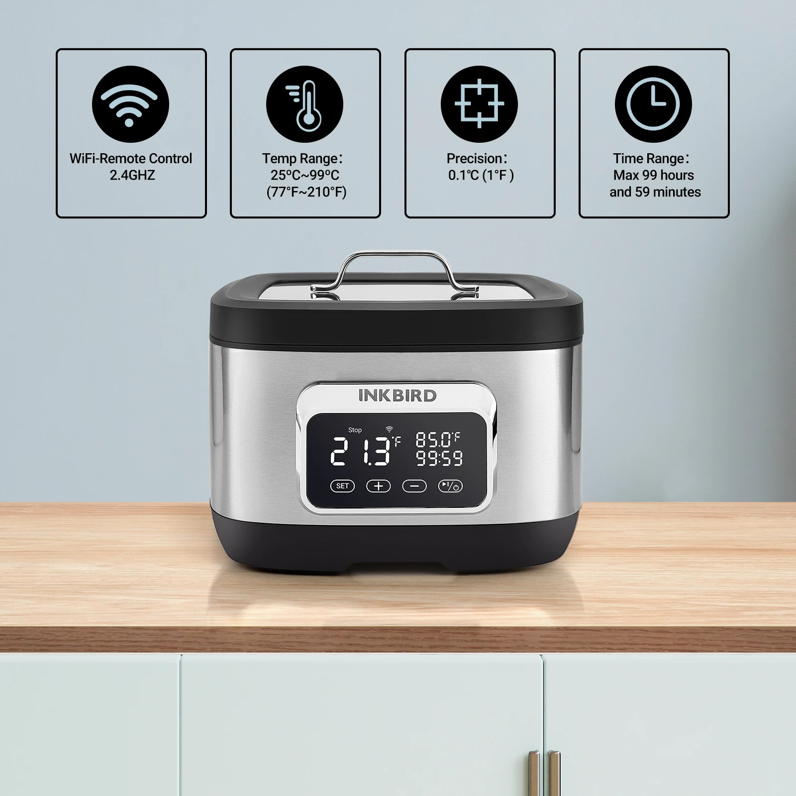 Inkbird Isv500w 8 L Smart Pot Slow Cook Portable Slow Cooker For