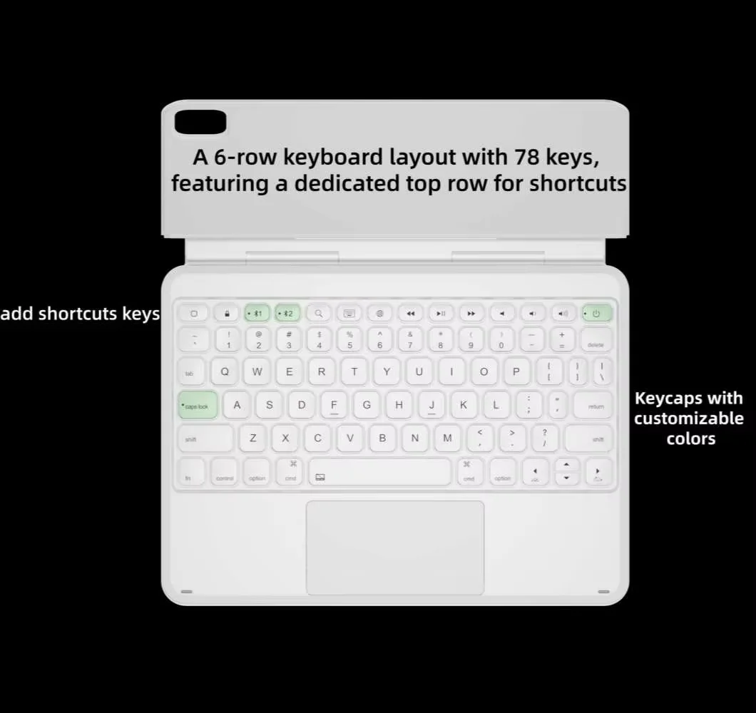 odm customizable aluminum magic keyboard for ipad pro 11 inch low latency backlit keys with stain resistant folio magnetic-5