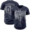 Paint Splatter-navy Blue and Gray
