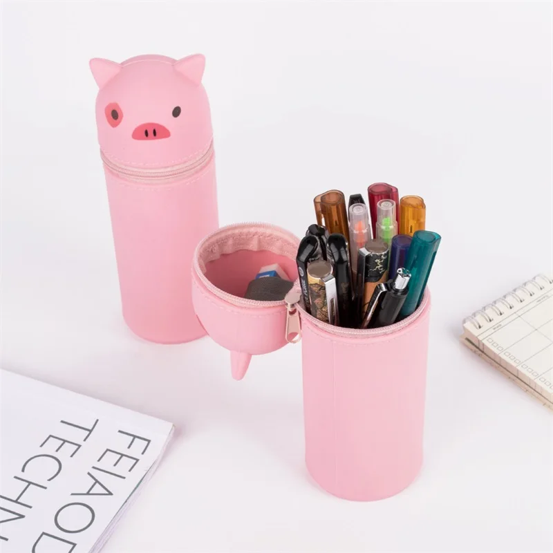 1pc Cute Pig Storage Box, Pencil Holder, Desktop Organizer