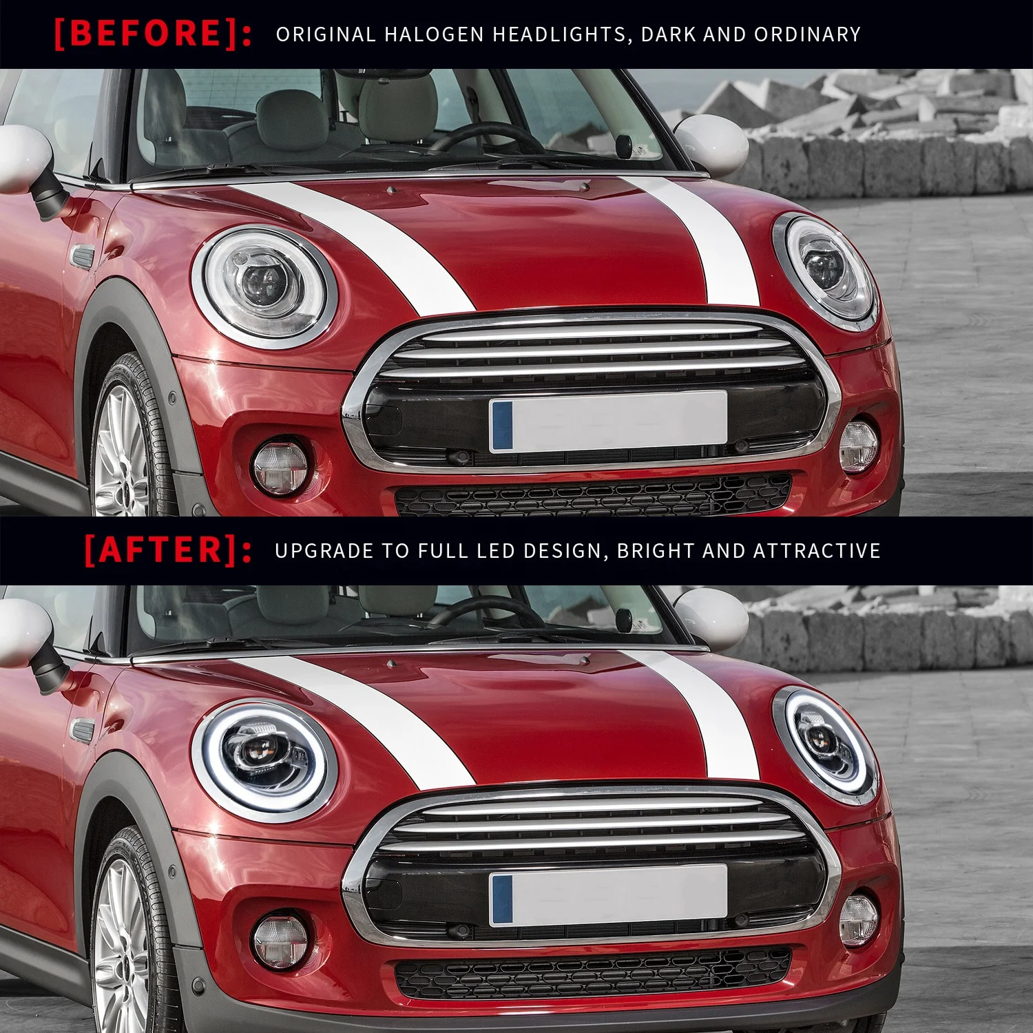 MINI F54 F55 F56用 LEDヘッドライト ドライビングランプ 6000K