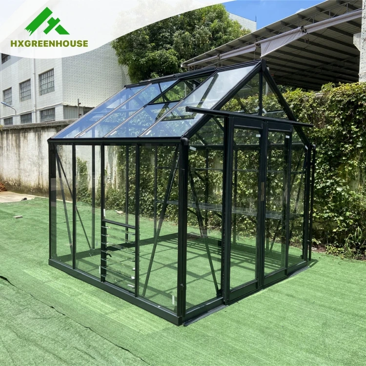 Luxury Homely Aluminium Glass Greenhouses Widely Used For Flower And
