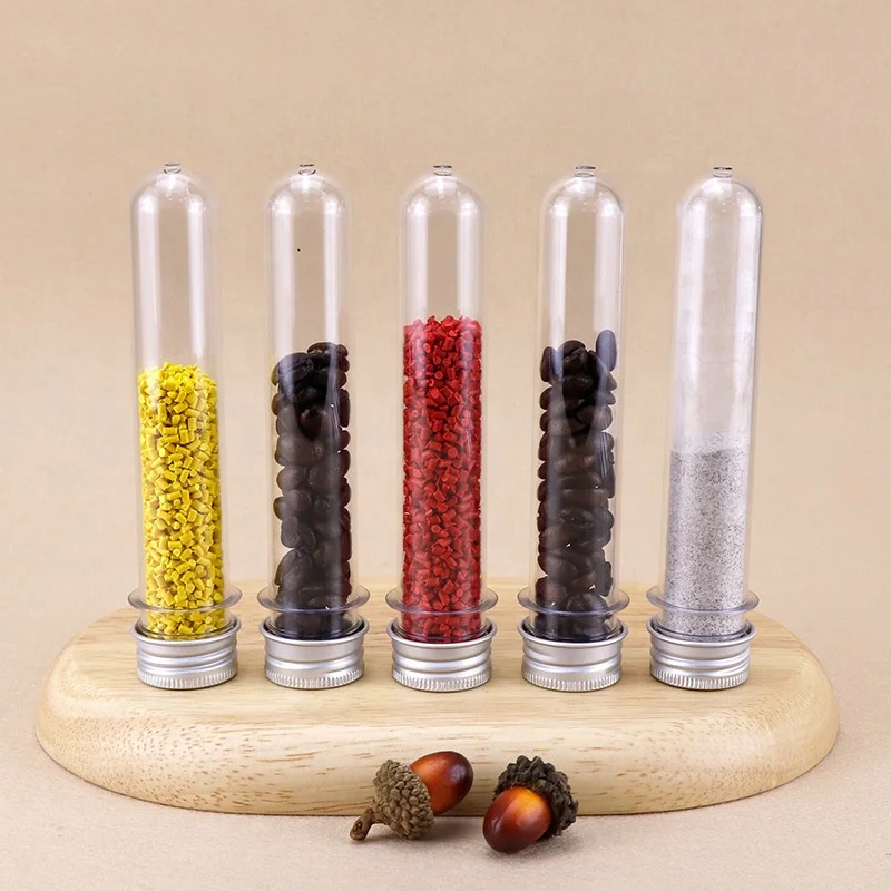 5ml 10ml 15ml 20ml 30ml 40ml 50ml Pet Plastic Pet Preform Test Tube With Aluminum Screw Cover