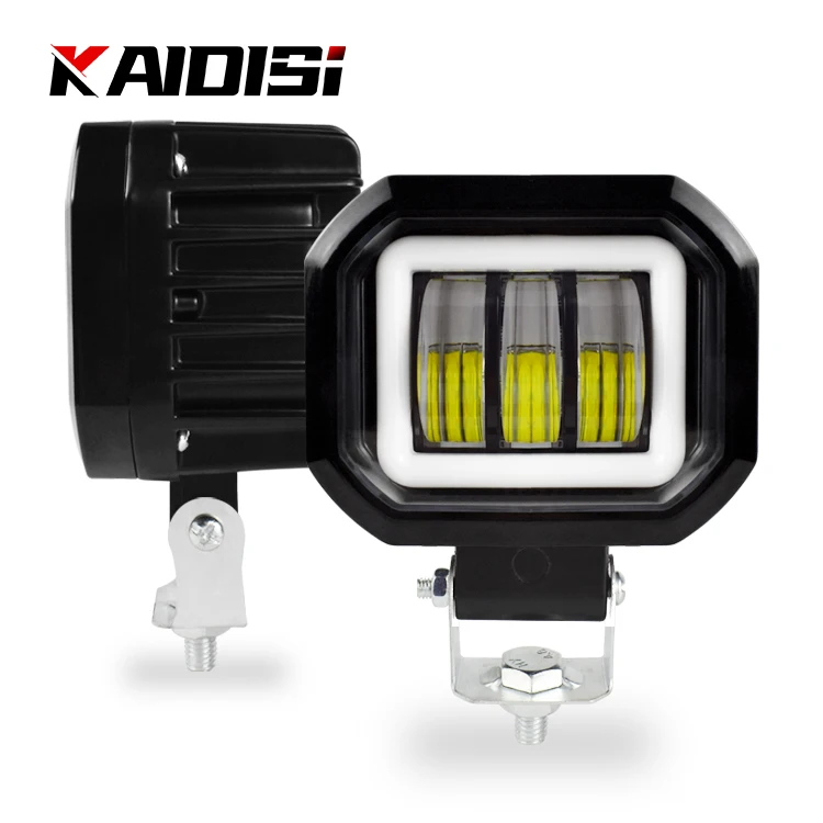 Лучшие продажи высокая мощность 4 дюймов 30 Вт светодиодный свет работы квадратном каблуке белого синего красного цветов диафрагмы мотоцикла система освещения для автомобиля внедорожный