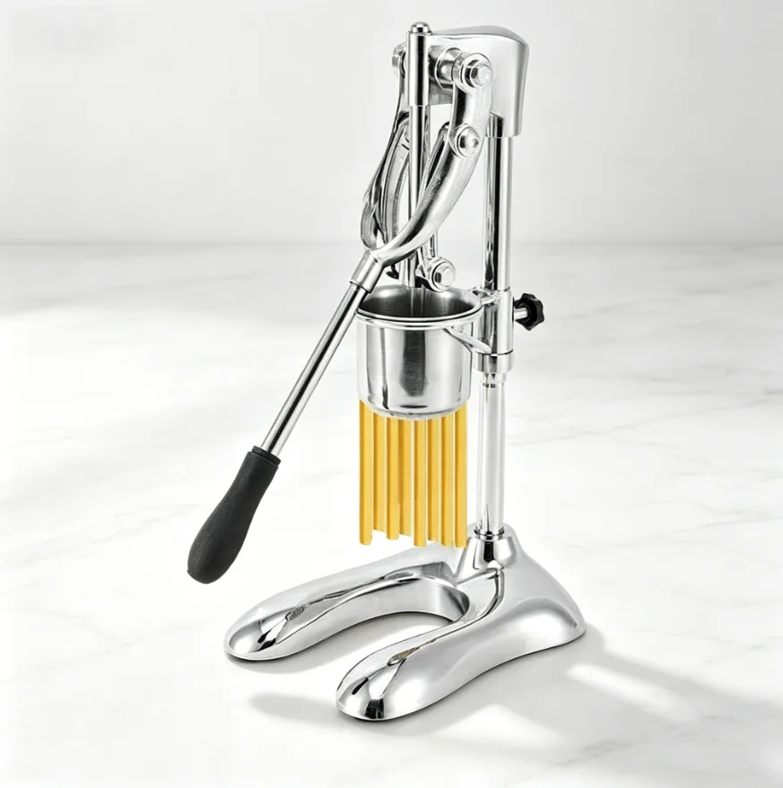 Premium Stainless Steel Manual French Fry Cutter, High Accuracy Portable Hand Operated Snack Cutting Machine