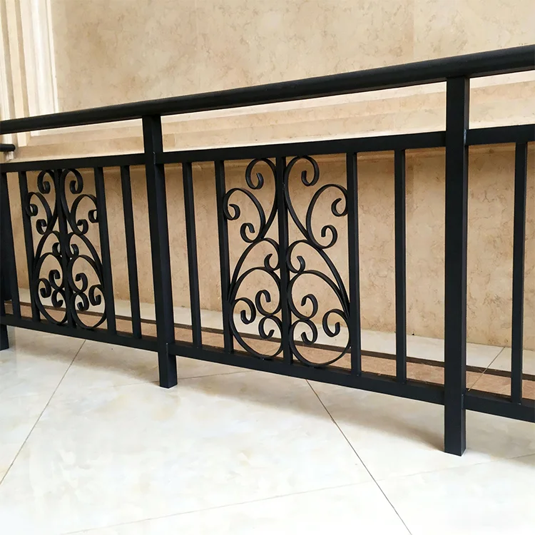 Modern Custom-Made Zinc Steel Floor Mounted Safety Fence Balcony Guardrail UV Protection Rust Resistance for Bay Window Terrace