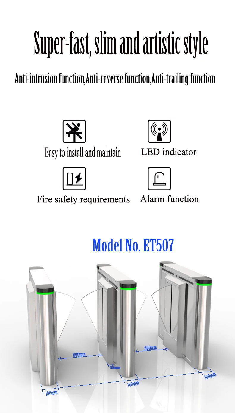 ET506 Barcode QR CODE Card Reader Access Control System