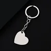 30285mm oblique heart key chain silver
