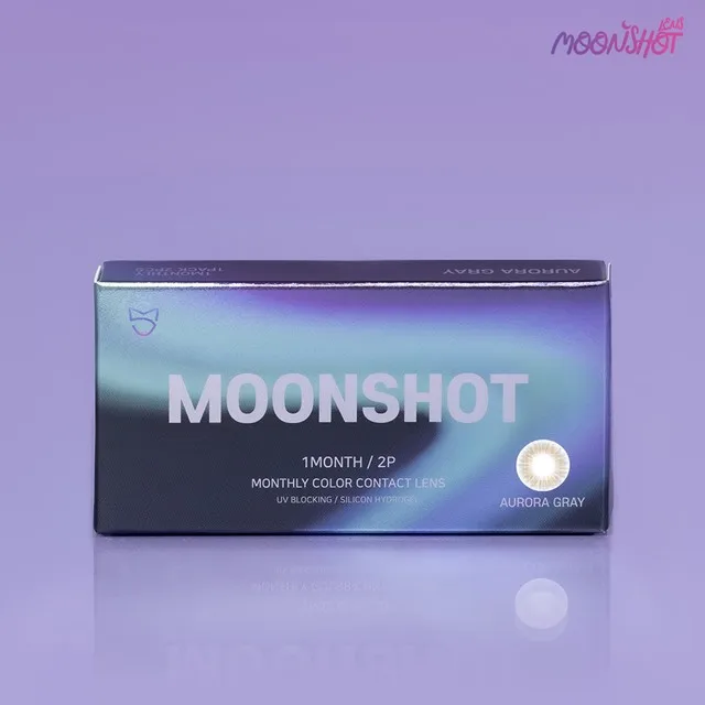 Корейский бренд MOONSHOT оптические цветные линзы для глаз Красота ежемесячная одноразовая цветная Косметика Аврора серая
