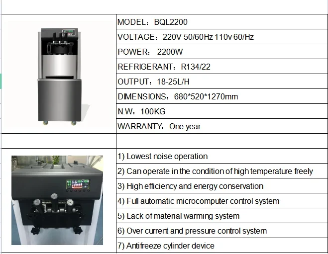 Commercial Floor Standing Taylor Ice Cream Maker Carpigiani Soft Ice