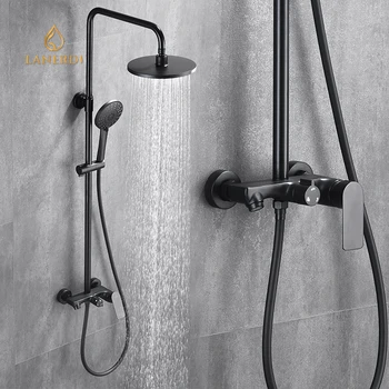 Spanish Barcelona Single Handle Hot And Cold High Pressure Plating Matte Black Bathroom Faucet ...