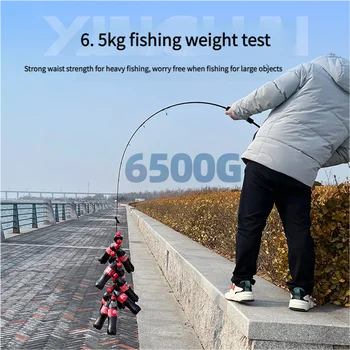 CHEERY 1.83m 1.91m MH Powerful Solid Carbon One and a Half Three Sections Spinning Casting Slow Jigging Fishing Rod Saltwater – Metal Jig – view 3