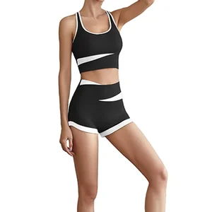 LANGHE Custom High Quality Women's Gym Fitness Sets 2 Pieces Activewear Workout Clothes Spandex/Polyester Eco-Friendly