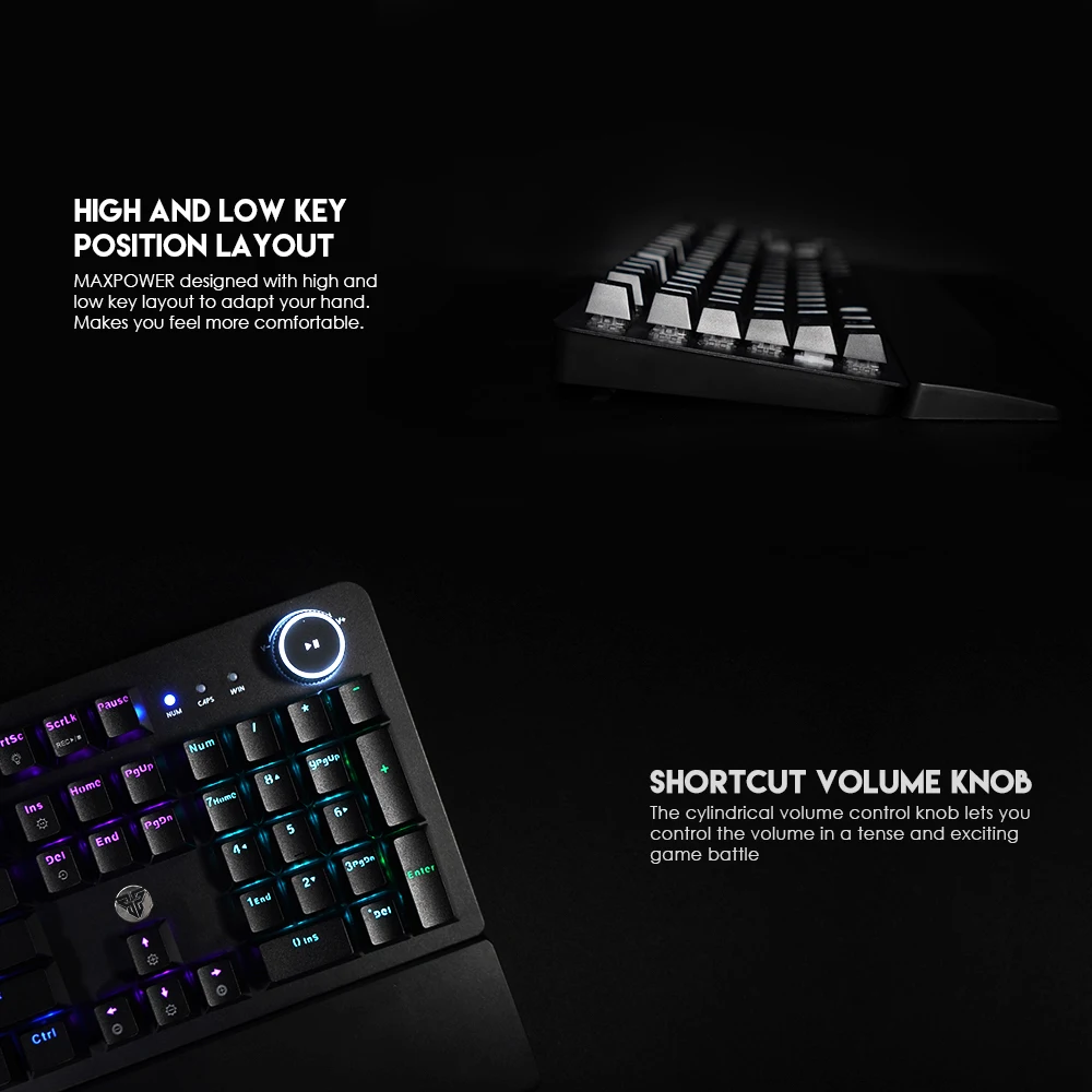 FANTECH MK853 MAXPOWER Customize Mouse Gamer Wired Gaming Mechanical Keyboard