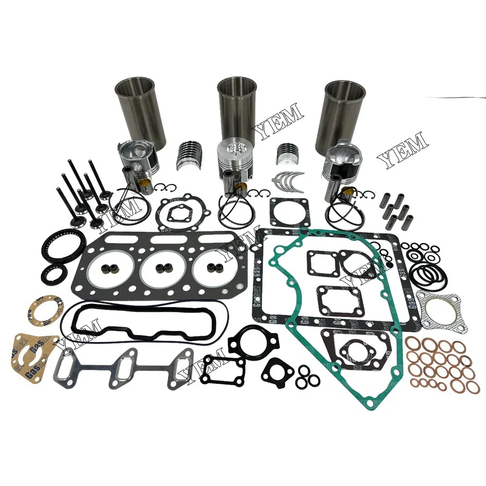 Overhaul Kit With Valves Fit for Yanmar 3T75HLE Engine