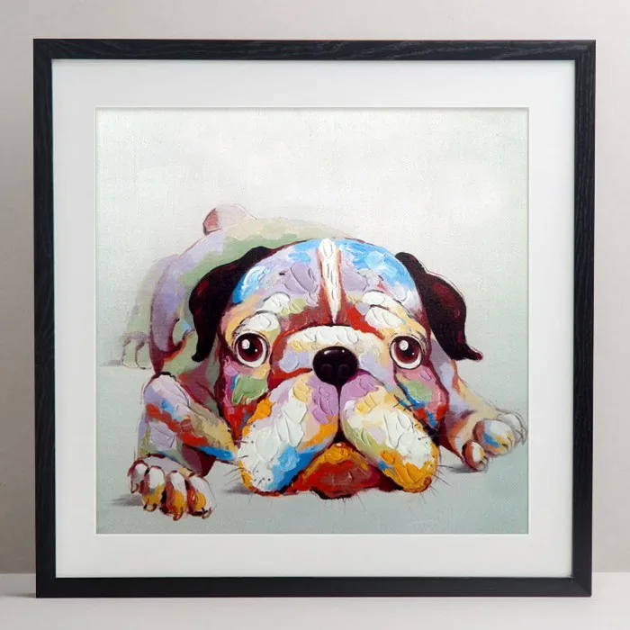 ポップアート カラフルな犬 動物 キャンバス 油絵 リビングルーム 自宅