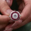 Bague en or blanc 18 carats avec diamant de laboratoire