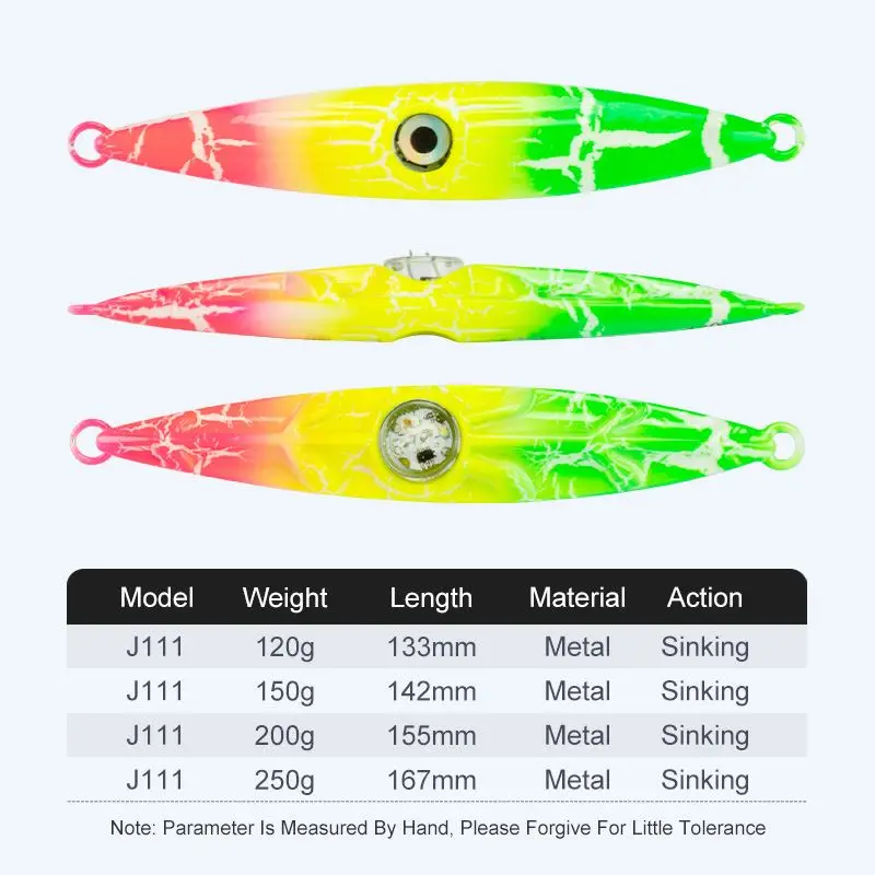OBSESSION Metal Jig Fishing Lure with Jelly Fish LED Lamp