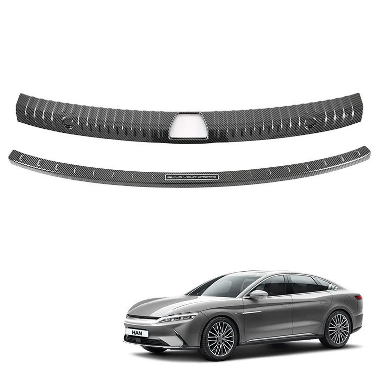 ABS Inner Outer Rear Trunk Boot Bumper Guard Sill Protector for BYD Han 2023 Rear Trunk Door Sill Cover