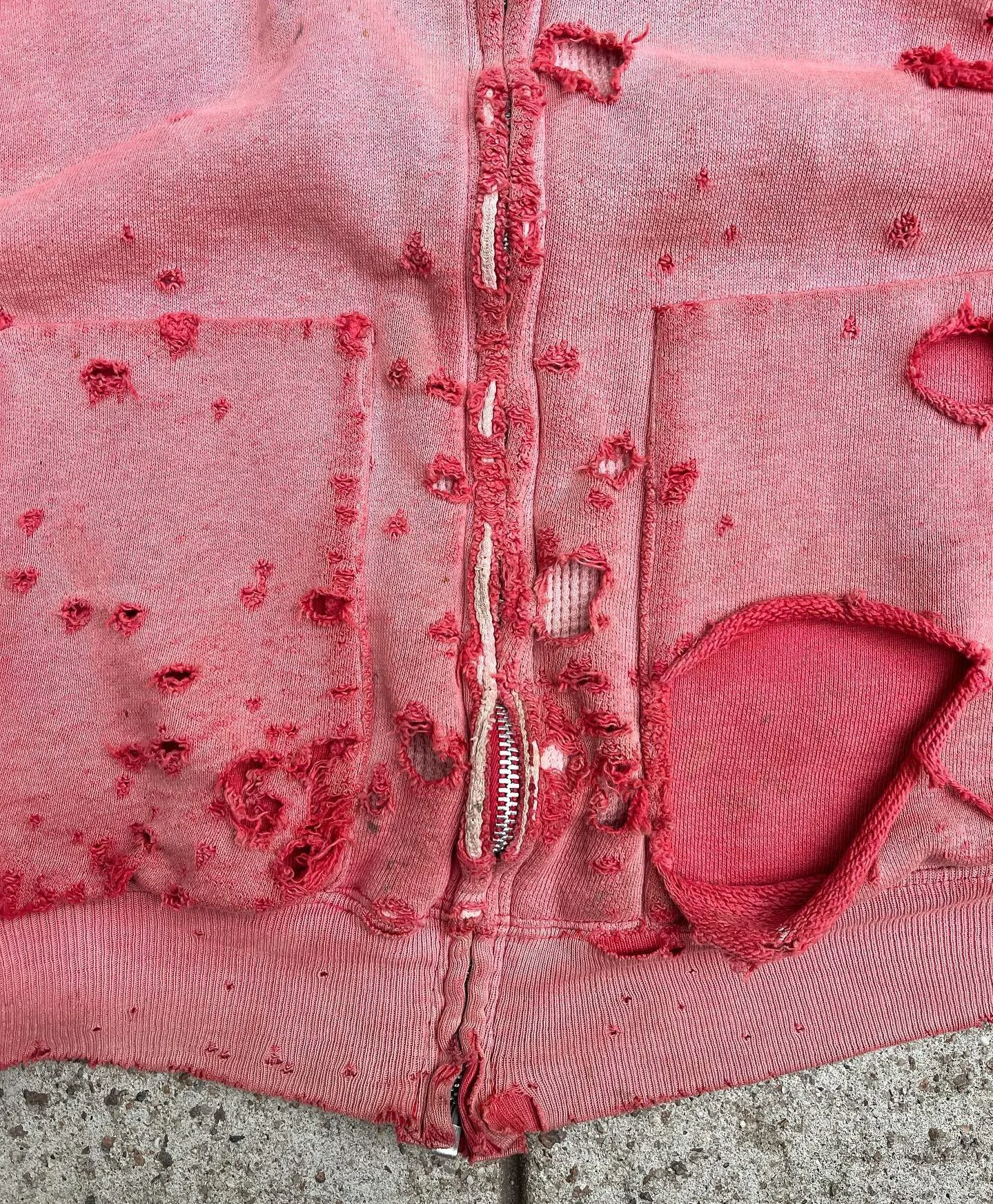 Y2K Hoodie Manufacture Custom Street Waffle Line Cotton Sun Faded Vintage Zip up Double Layer Acid Wash Unisex Hoddie Hoodie Men gallery 3