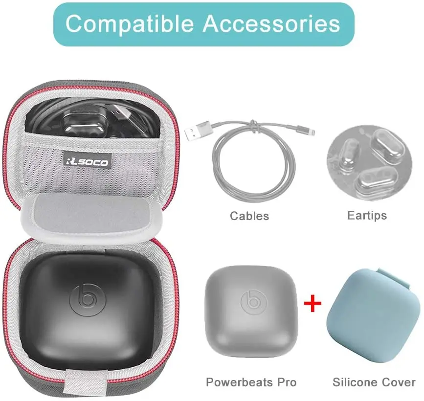 RLSOCO чехол для беспроводных наушников Eva, Жесткий Чехол для наушников Powerbeats Pro