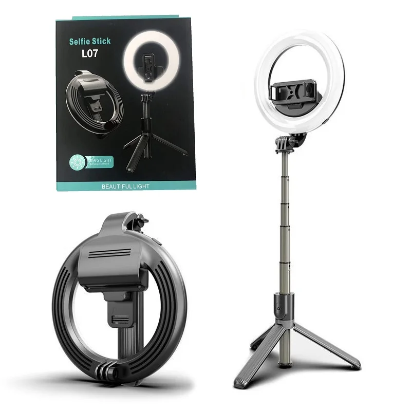 L07 Selfie Stick Tripod with Ring Light in Solution