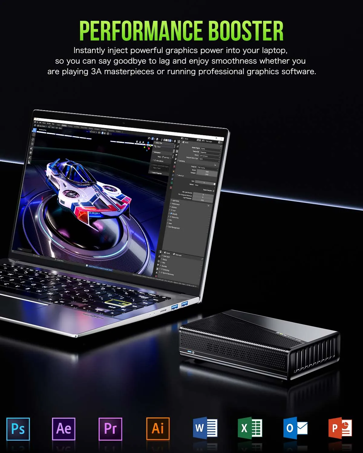 Gmktec AD-GP1 GPU Dock - Turbo Boost Your PC Gaming