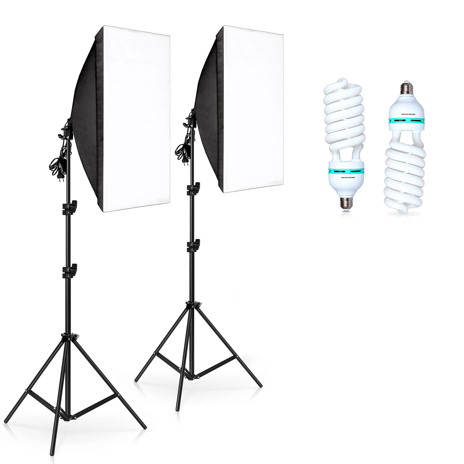 Photo Studio Equipment Softbox 50*70 cm with E27 EU Plug LED Photography  Lighting Foldable Soft Box Tripod Stand