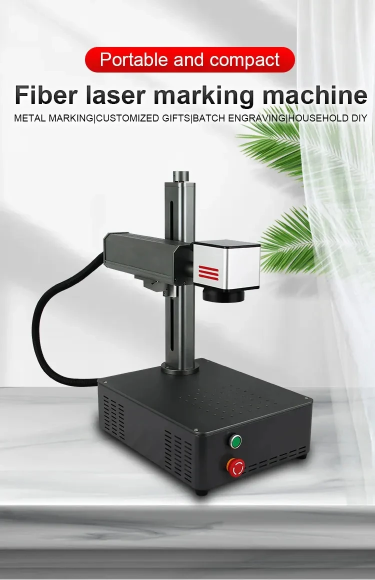 Table 20W 30W 50W Raycus Fiber Laser Marking Machine for Metal Plastic Pvc