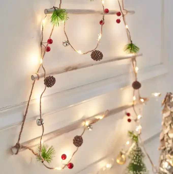 Battery Operated Christmas Lights 20LEDs Pine Cones Fairies LED String Christmas Lights for Halloween Birthday Party