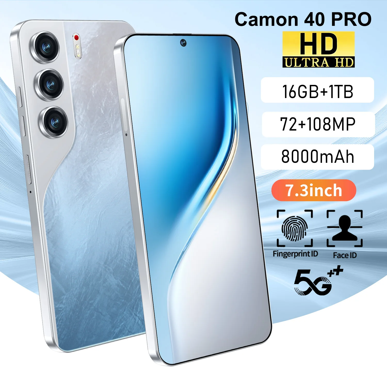 2025 New Camon 40 Pro Smartphone Unlocked 5G Dual Card 16GB+