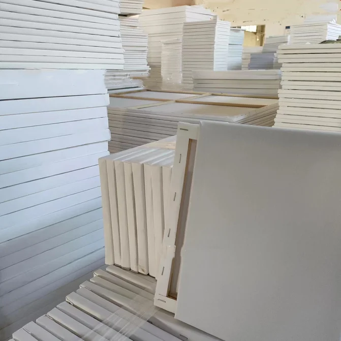 Large Size Stretched Canvas Board with 380+/-50 Thickness Matte Finish for Custom Size Oil Painting