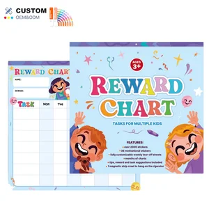 New Arrival Custom Ages 3+ Kid 2370 Stickers Magnet Toddler Boys Good Habit  Behavior Training Reward Chart