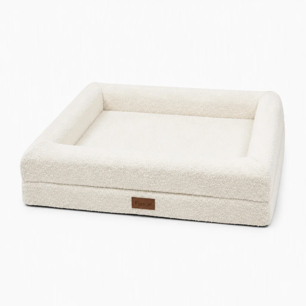 Fully Detachable White Boucle Pet Sofa — Product details 1