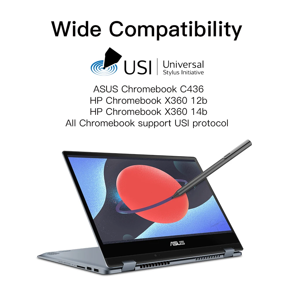 Pena Stylus ASUS HP, Keluaran Baru 4096 Level Tekanan, Pena Stylus untuk  Laptop ASUS HP Chromebook