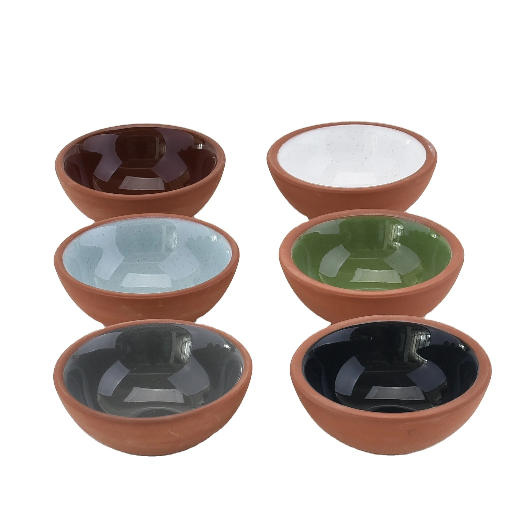 Terracotta Pinch Bowls, set of 6