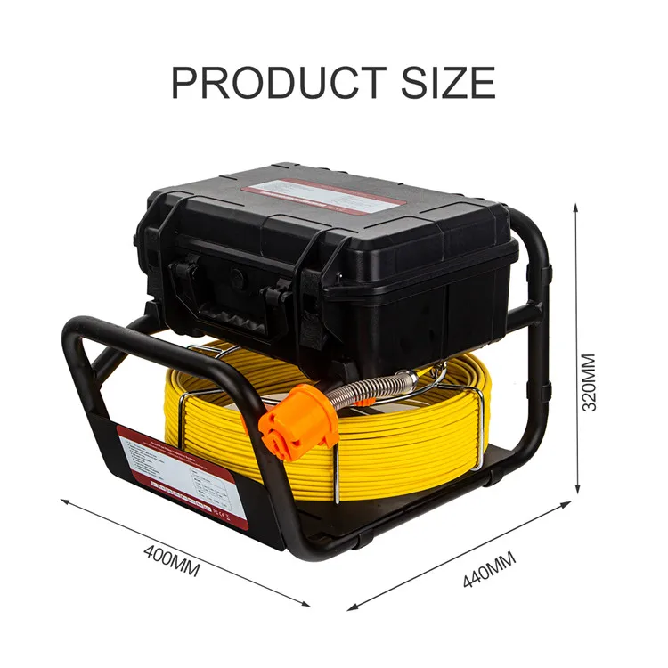 Sewer Pipe Inspection Camera 512Hz Sonde&Self-Leveling, Drian Endoscope 10.1-inch 1080P HD Touch Screen Meter Counter and DVR Video Recording factory