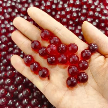 Factory Price Ruby Ball Stone 3mm-6mm Round Beads Wholesale #5 Ruby Red Corundum Pearl Loose Gemstones For Decoration