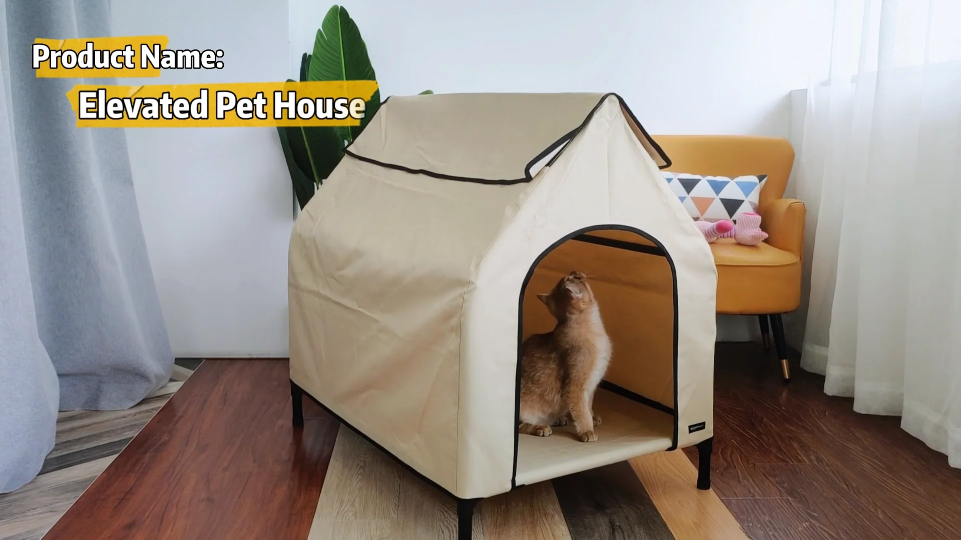 Outdoor Portable Elevated Wrought Iron Pet Dog Bed Covers Waterproof