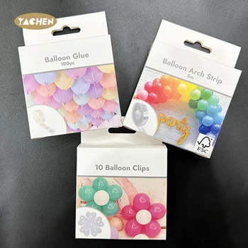 Yachen Hot Sale Balloon Decorating Accessories Balloon Tape Strip 100 Dot Balloon Glue Ballon Flower Clip for Party Wedding